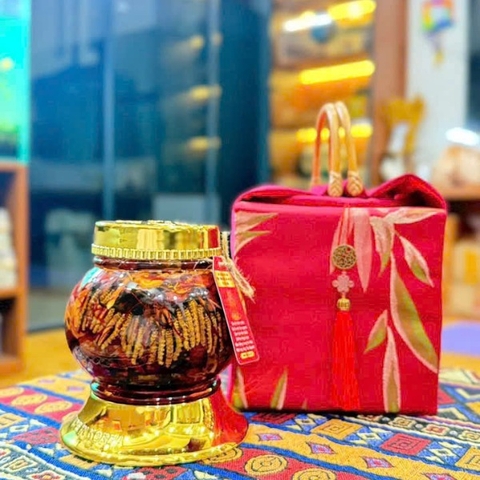 Quà tặng tết - Bình Ngâm Ngũ Bổ, quà tặng doanh nghiệp,giỏ quà tết, gio quà tết, quà tặng, quà tết, quà biếu sếp, quà tặng đối tác, quà tặng vip đông trùng hạ thảo