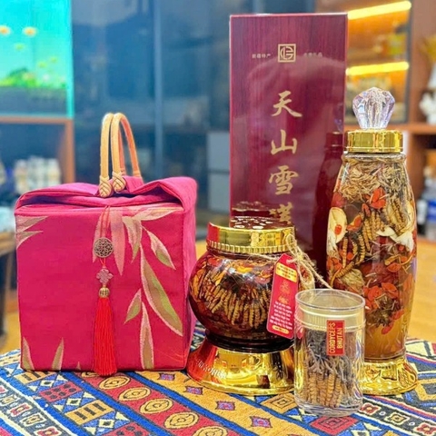 Quà tặng tết - Bình Ngâm Ngũ Bổ, quà tặng, quà tết, quà biếu sếp, quà tặng đối tác, quà tặng vip đông trùng hạ thảo