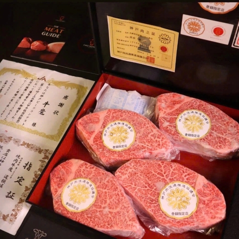 Hộp Quà tết Thăn Bò Kobe 6* Hộp Gỗ - Kobe Japanese Beef