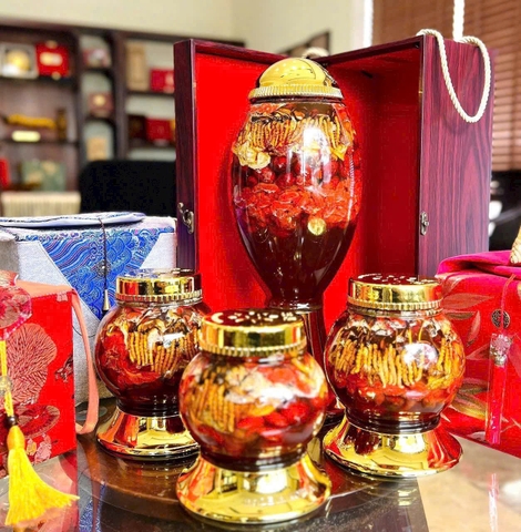 3.1 Quà tặng tết - Bình Ngâm đông trùng hạ thảo, mật ong 3lit