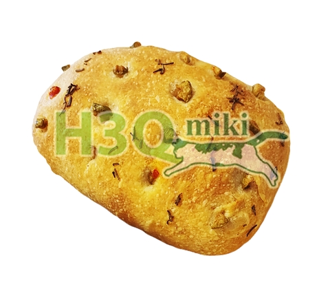 H3Q Miki Organic Sourdough Focaccia With Greek Green Olives 150g - 170g Loaf