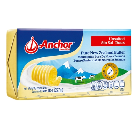 Anchor Unsalted Pure New Zealand Butter 200g Bar