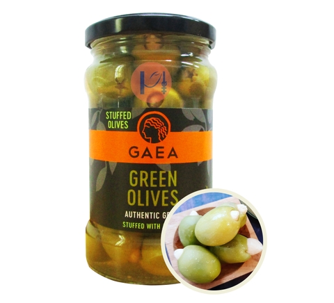 Greek GAEA Stuffed Green Olives with Almond 295g Jar