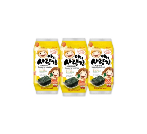 Korean Humanwell Seasoned Seaweed For Children 4g x 3 Multipack