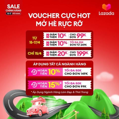 Voucher cực hot mở hè rực rỡ với Lazada