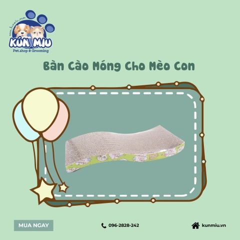 Bàn cào móng cho mèo con 33.5x23x4cm