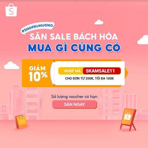 Sale đầu tháng cùng Shopee