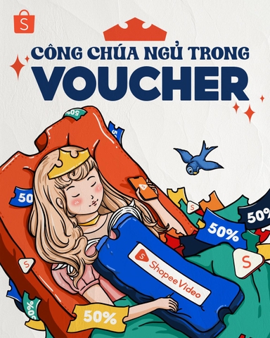 Công chúa ngủ trong voucher Shopee