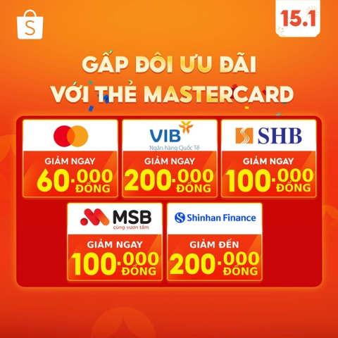 THANH TOÁN THẺ MASTERCARD GẤP ĐÔI ƯU ĐÃI