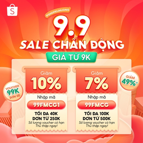 9.9 SALE CHẤN ĐỘNG