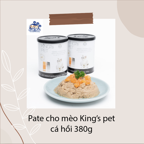 Pate cho mèo King's pet Cá hồi 380g