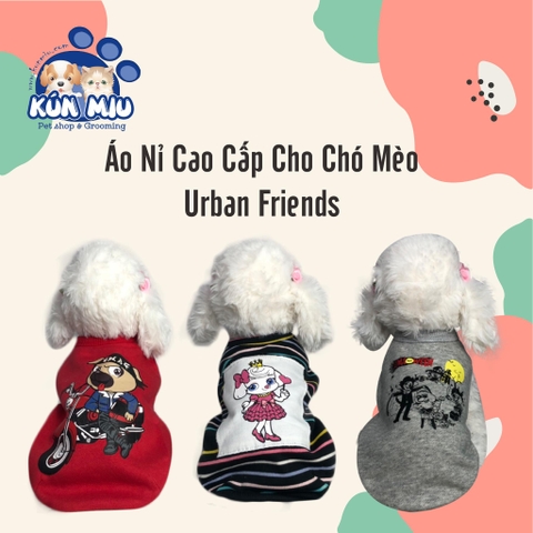 Áo Nỉ Urban friends cao cấp cho chó mèo