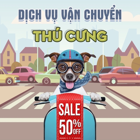 Giảm 50% dịch vụ vận chuyển, đưa đón thú cưng trong tháng 4/2019