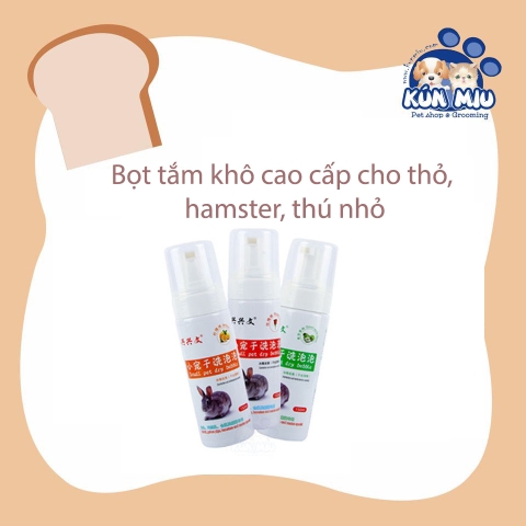 Bọt tắm khô cao cấp cho thỏ, hamster, thú nhỏ