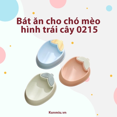 Bát ăn cho chó mèo hình trái cây 0215