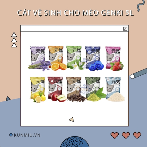 Cát vệ sinh cho mèo Genki 5L