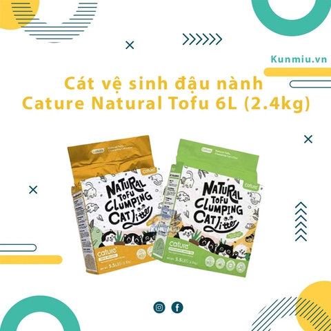 Cát vệ sinh đậu nành Cature Natural Tofu 6L (2.4kg)