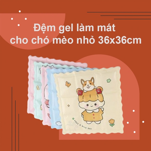 Đệm gel làm mát cho chó mèo nhỏ 36x36cm