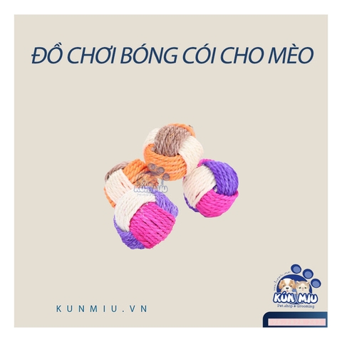 Đồ chơi bóng cói cho mèo