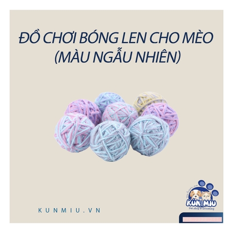 Đồ chơi bóng len cho mèo (màu ngẫu nhiên)