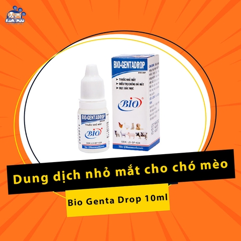 Dung dịch nhỏ mắt cho chó mèo Bio Genta Drop 10ml