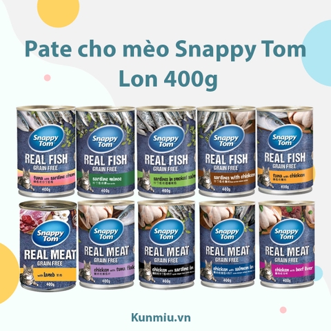 Pate cho mèo Snappy Tom Lon 400g