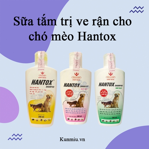 Sữa tắm trị ve rận cho chó mèo Hantox