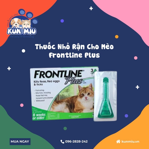 Thuốc nhỏ rận cho mèo Frontline Plus