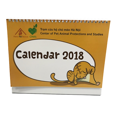 Mua lịch để bàn 2018 gây quỹ cho Trạm cứu hộ chó mèo Hà Nội