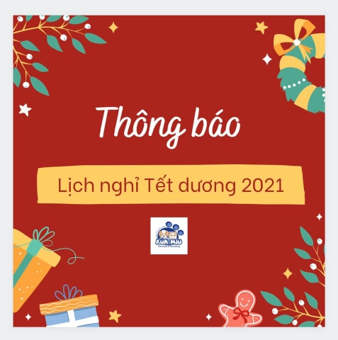 LỊCH NGHỈ TẾT DƯƠNG 2021