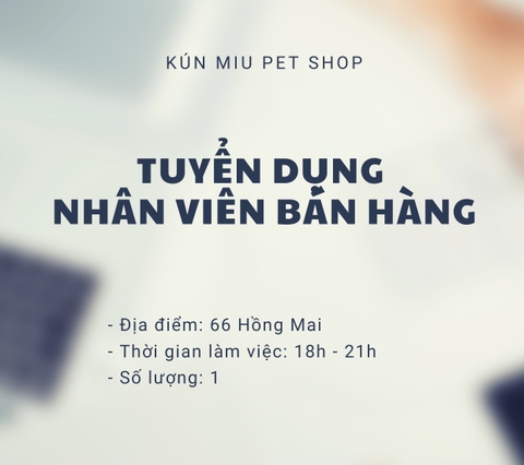 Tuyển dụng nhân viên bán hàng cơ sở Hồng Mai