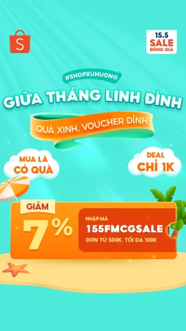 SHOPEE SALE GIỮA THÁNG 15.5