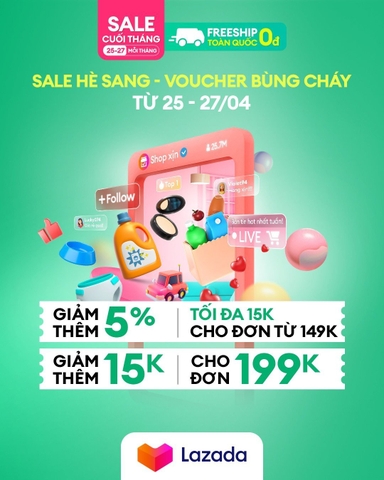Ngày sale cuối 27.04 Lazada siêu nhiệt