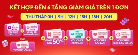 ƯU ĐÃI 6 TẦNG SALE ẦM ẦM TỪ LAZADA