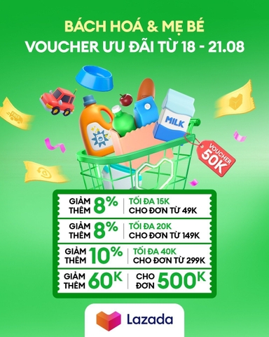 LAZADA TUNG VOUCHER SIÊU ĐỈNH SIÊU HỜI