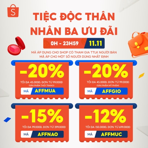 BÙNG NỔ 11.11 VOUCHER BAO LA