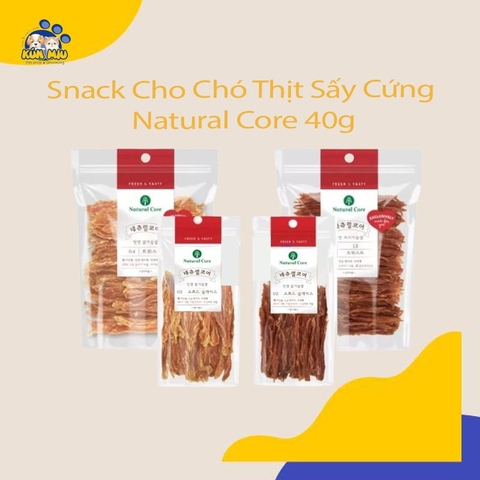 Snack Cho Chó Thịt Sấy Cứng Natural Core 40g
