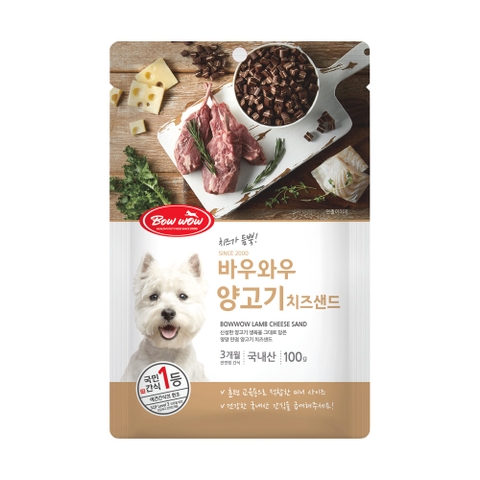 Phô mai thịt cừu cho chó bow wow 100g