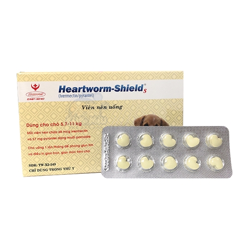 Thuốc tẩy giun,phòng giun tim cho chó Heartworm-Shield S