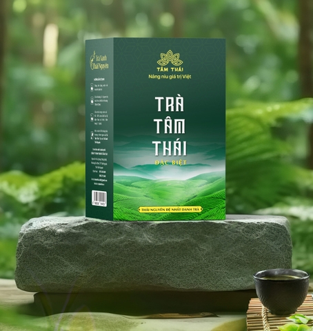 Trà Tâm Thái Đặc Biệt hộp 200g ( 2 gói 100g) Trà Nõn Tân Cương Thái Nguyên hộp 200g