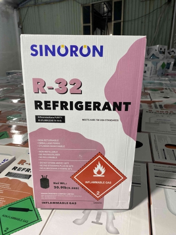 Gas lạnh R32 (Net 9.5 kg) Sinoron.