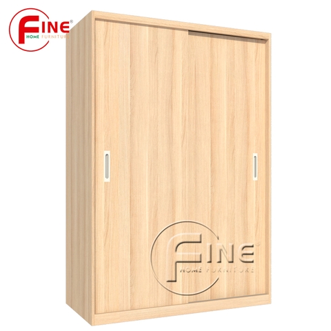 Tủ Quần Áo Cửa Lùa FINE FT214 (120cm x 200cm) Gỗ MFC ngoại nhập, thiết kế hiện đại