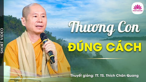 THƯƠNG CON ĐÚNG CÁCH- TT. TS. Thích Chân Quang (Trích bài giảng Ý NGHĨA TINH TẤN tại Chùa Pháp Vân- Hà Nội, 25/11/2022)