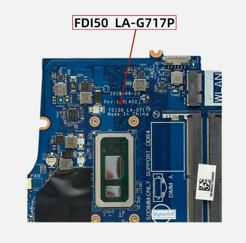 CPU Main Dell Vostro 3490 3590 CPU i3 10210U LA-G717P