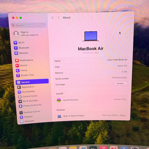 Bo mạch chủ Apple MacBook Air 13 inch A3113 chip M3