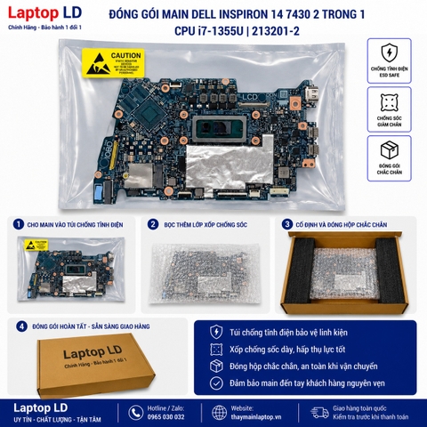Bo mạch chủ Dell Inspiron 14 7430 2 trong 1 CPU i7-1355U