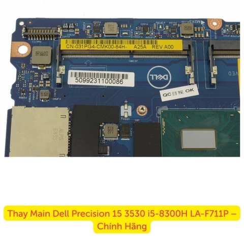 Khe RAM trên motherboard Dell LA-F711P hỗ trợ nâng cấp dung lượng bộ nhớ