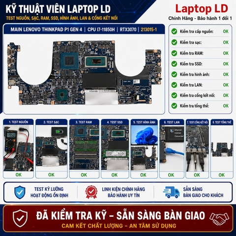 Bo mạch chủ Lenovo ThinkPad P1 Gen 4 CPU i7-11850H