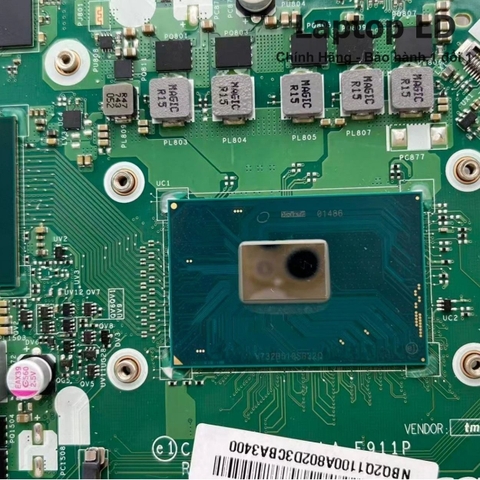 Khu vực chipset và CPU i7-7700HQ trên main Acer Aspire AN515-51 LA-E911P