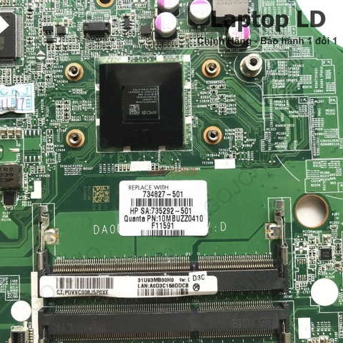 Khu vực chipset và CPU A8-6410U trên main HP Pavilion 15-F / 15-N DAU99VMB6A0